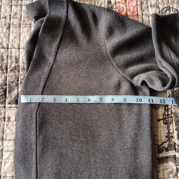 Spring & Mercer Gray Sweater/Cardigan 3/4 Sleeve Size Large - Picture 7 of 8